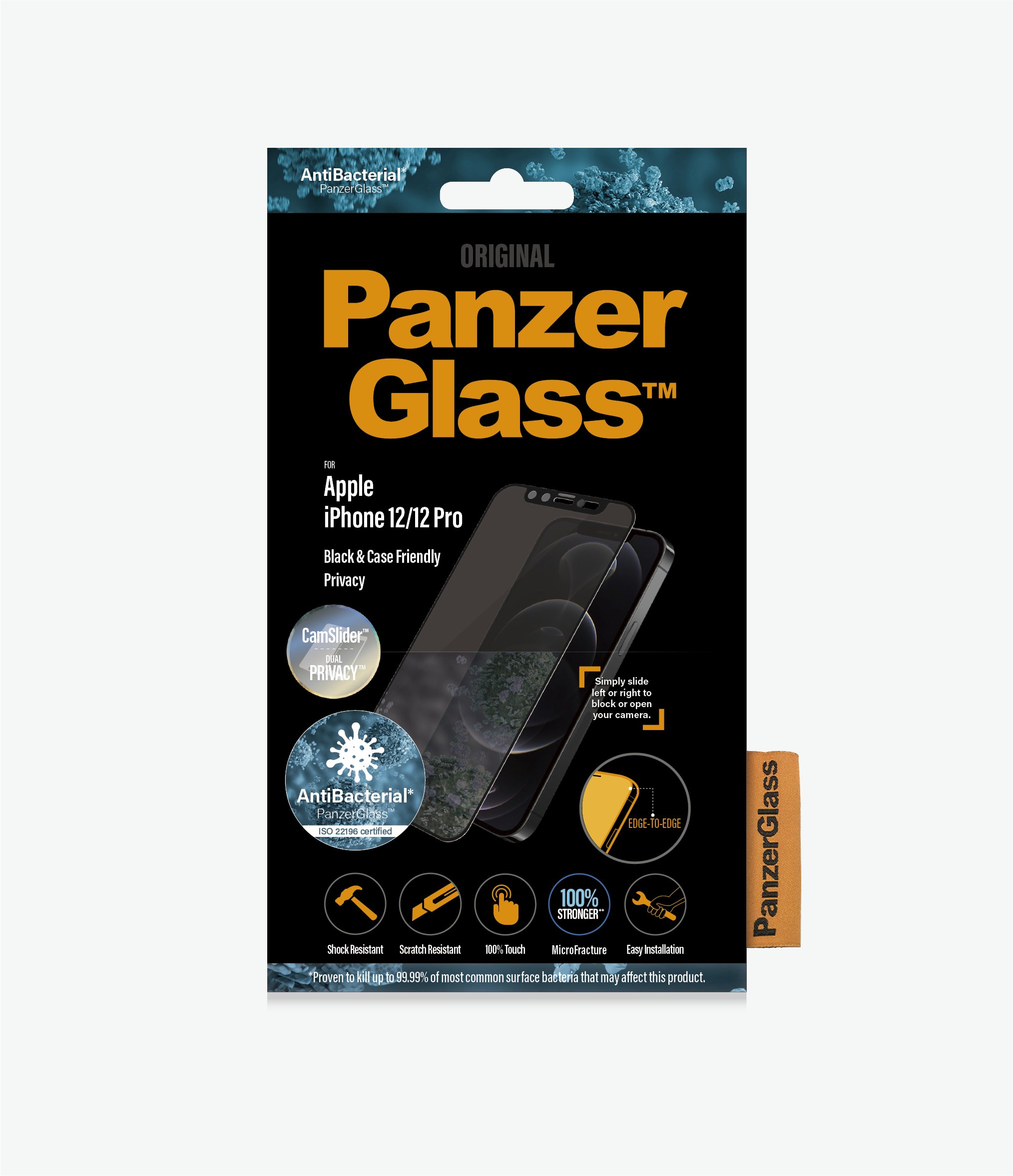 Kính Cường Lực Full Màn Hình PanzerGlass™ iPhone 12/12 Pro Camslider - Kính Che Camera